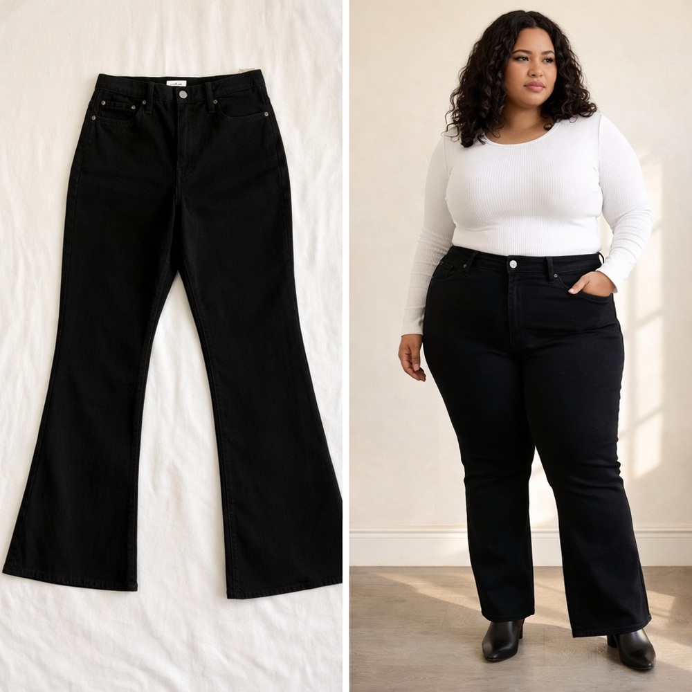 Madewell Perfect Vintage Flare Black Jeans Women’s Size 33 NWT‎ Retro Denim